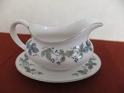 Buy Royal Doulton Burgundy China Gravy Boat And Stand • 6£