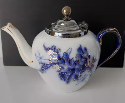 Buy Antique 1894 Carlton Ware Teapot - Silver Hinged Lid. • 45£