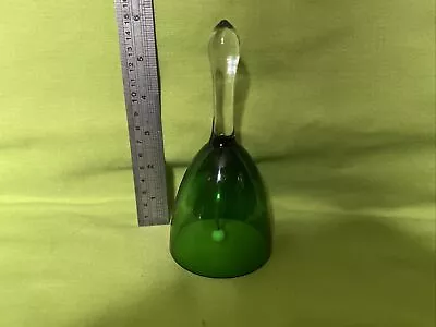 Buy Green & Clear Glass Hand Bell Decorative Vintage • 2.25£
