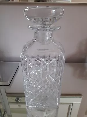 Buy Cut Glass Decanter - Unboxed - With Square Stopper - Approx 9  High • 19£