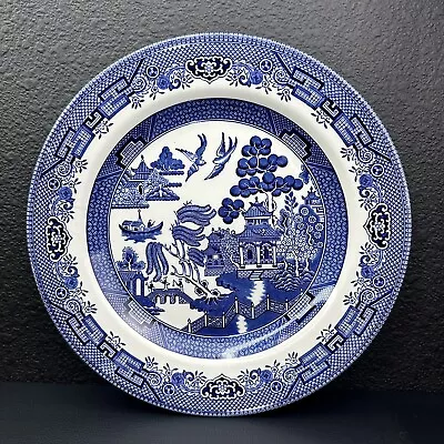 Buy Churchill Of England  BLUE WILLOW 10 1/4  DINNER Plates Vintage • 11.52£