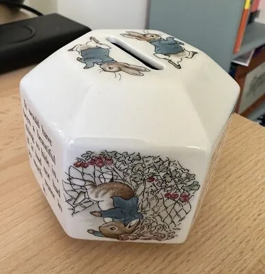 Buy Peter Rabbit Hexagonal Money Box - Made By Wedgwood • 0.99£