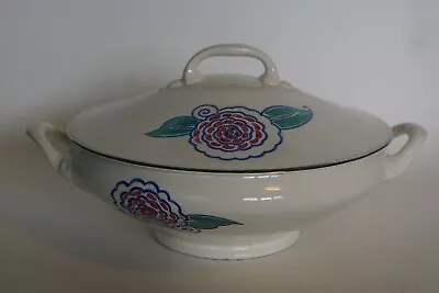 Buy Grays Pottery - Hand Painted Art Deco Abstract Floral Motif Tureen & Cover C1927 • 19.95£
