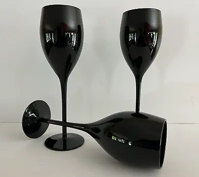 Buy Sasaki Crystal Glassware Ebony Black Amethyst Wine Glasses Stemware • 27.41£