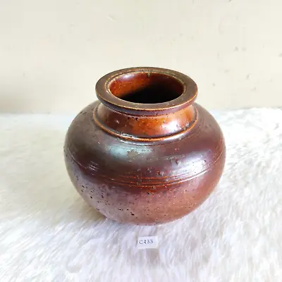Buy 1930s Vintage Brown Painted Stoneware Jar Decorative Old Collectible Rare C233 • 126.97£