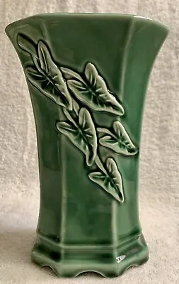 Buy Vintage Green Vase With Ivy Stamped 257 • 13.28£