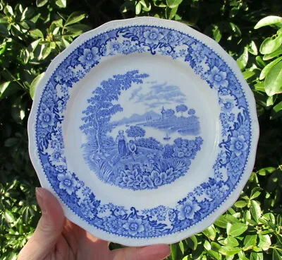 Buy Vintage Silverdale Country Scene Swinnertons Staffordshire Blue And White Plate • 11£
