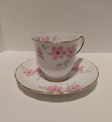 Buy Tuscan Fine English Bone China Cup Saucer Set Pink Floral Gold Rim 68643 • 11.38£