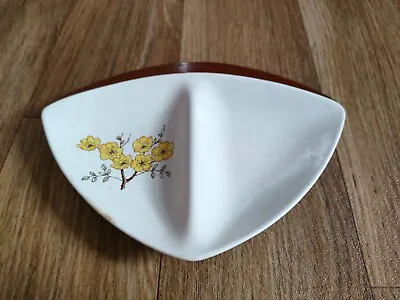 Buy Carlton Ware Floral Spray Design Brown Trim Double Butter Dish, 1965. • 7.99£