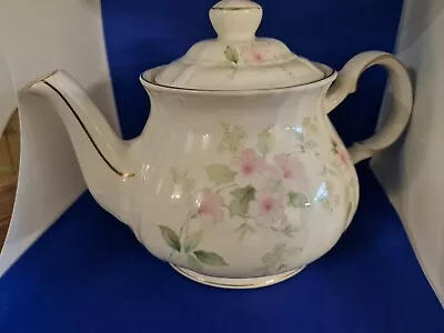 Buy Vintage Sadler Tea Pot Floral Botanical Cream Pink Green Flowers Vgc • 14.99£