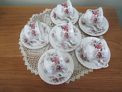 Buy Pretty Set Of 6  Royal Albert Coffee Cups And Saucers Lavender Rose Design • 40£