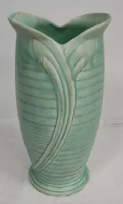 Buy ARTHUR WOOD POTTERY Teal Art Deco Style Vase - M7 • 25£