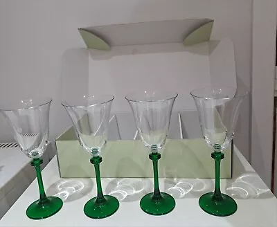 Buy Galway Crystal Goblet Style Green Stemmed Elegant Glasses. • 15.99£