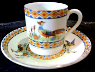 Buy Antique/Vintage Forrester Phoenix China Golden Pheasant Coffee Cup And Saucer • 7.50£