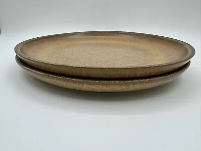 Buy 2 Denby Langley Romany Brown Stoneware 10  Dinner Plates Made In England EUC • 23.05£