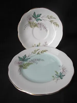 Buy Beautiful ,Queen Anne,Louise Pattern .Saucer & Plate  ,Bone China Gold Gilt ,VGC • 8.99£