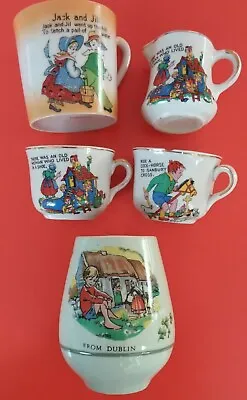Buy Vintage 1930-50s Ceramic Toy Tea Set Cups Nursery Carrigaline Pottery Dublin Lot • 15£