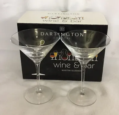 Buy Dartington Crystal Martini Glasses X 2 Cocktail Glass Pair VGC With Box • 15£