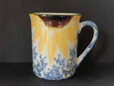 Buy POOLE POTTERY Vincent Sunflower Yellow Colourway Painted Mug Cup MAXINE CLARKE • 15.95£