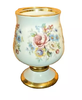 Buy Vintage Prinknash Floral Drinking Goblet Perfect Condition • 6£