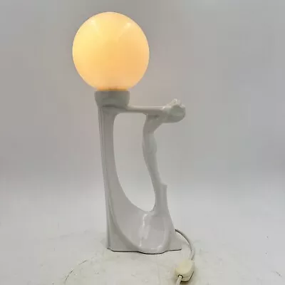 Buy Phoenix Pottery Debra White Art Deco Style Decorative Lamp 1991 Vintage • 34.99£