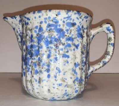Buy Morton Stoneware Pottery Blue Splatter Ware Milk Pitcher • 139.63£
