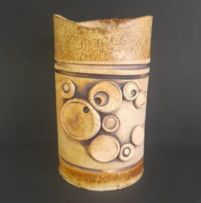 Buy Vintage Scottish  Milton  Studio Pottery Stoneware Ceramic Abstract Vase 165mm • 29.99£