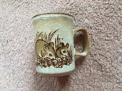 Buy Vintage Dunoon Stoneware Mug Field Mouse Mice Harvest Made In Scotland • 4.99£