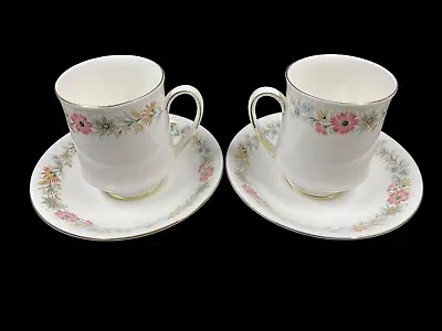 Buy TWO 2 Vintage HM The Queen Paragon Belinda Coffee Cup And Saucers VGC C1960 • 9.95£
