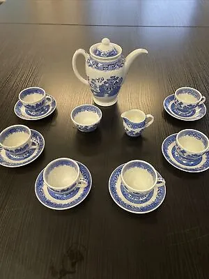 Buy Willow Ridgway North Staffordshire Pottery Tea Set X 6 Cups-milk Jug-teapot (J) • 39.99£