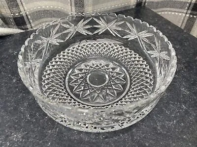 Buy Large Heavy Cut Crystal Glass Fruit/Trifle Bowl • 16.99£