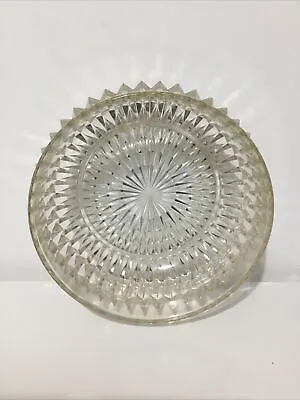 Buy Glass Bowl - Sawtooth/ Diamond Cut Pattern - Fruit Bowl • 20.99£