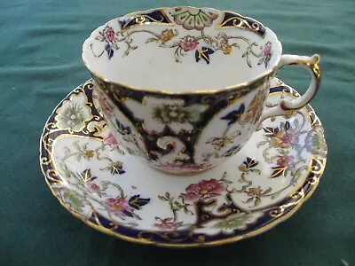 Buy Antique Cup & Saucer Cobalt Gilded Bone China Handpainted Pattern 6536 Ridgway ? • 10£