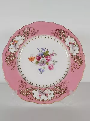 Buy Antique Royal Worcester Plate Floral, Pink, Gilded Dated 1912 • 30£