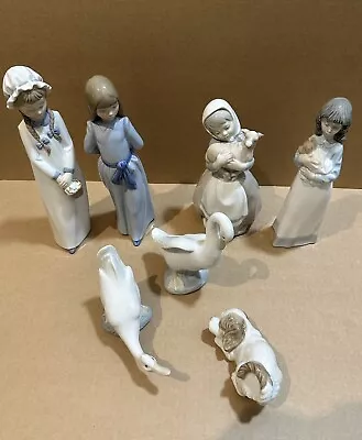 Buy Job Lot 7 Nao By Lladro Porcelain Mix Figurines, All In Perfect Condition • 79£