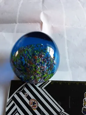 Buy Small Art Glass Paperweight Flowers Bubbles • 4£