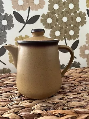 Buy Vintage Honiton Pottery Mustard Matte Finish  Tea Pot With Brown Rim • 14£