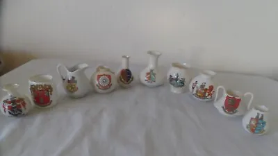 Buy Vintage Job Lot Of 10 Crested China Items Goss Arcadia And Others Louth Bradford • 19.99£