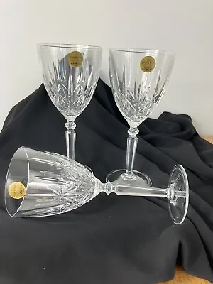 Buy Vintage Capri Crystal Wine Glasses Set Of 3 From Italy Lead Crystal Glasses • 9£