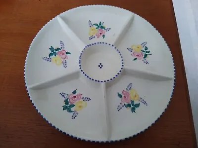 Buy Vintage Poole Pottery Hors D'oeuvres Hand Painted Serving Dish In Good Condition • 6.95£