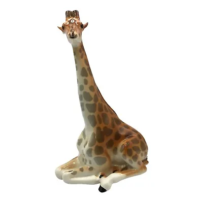 Buy Vintage Russian Imperial Lomonosov Porcelain Giraffe Figurine Seated Tall. USSR. • 110£