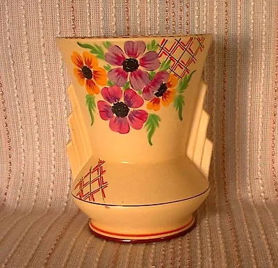 Buy Art Deco 1930s Decoro Pottery Vase, Vintage, Retro, Shabby Chic, Rare • 64.95£