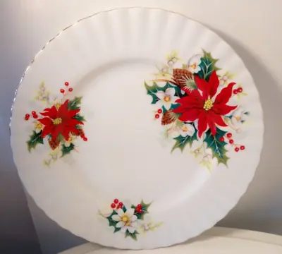 Buy Royal Albert- Side/Sandwich Plate-'Poinsettia' Vintage Fine China- Beautiful GC • 15£