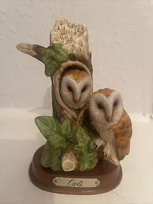 Buy Vintage Owls Ornament Figurine The Leonardo Collection Fine Porcelain • 3.99£