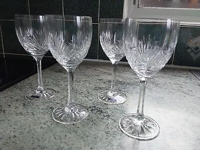 Buy Set Of 4 Edinburgh Crystal Clyde Pattern Wine Glasses 6.8 Inches • 39.99£