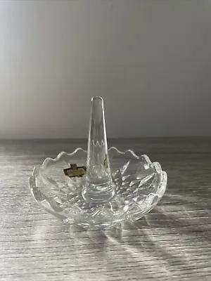 Buy Crystal Zajecar Vintage Glass Ring Holder - Made In Yugoslavia - Crystal Lead  • 10£