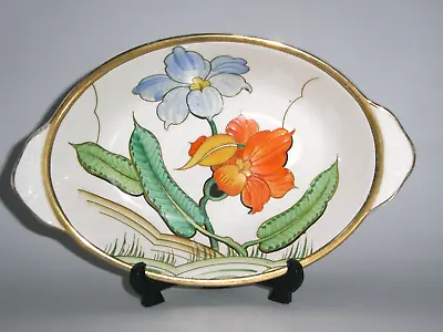 Buy Original Grays Pottery Susie Cooper Style Art Deco Oval Bowl, Floral Handpainted • 32£