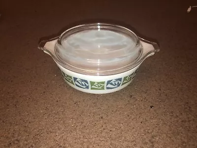 Buy Vintage Pyrex Checkers Small  Dish With Lid J.a.j. 500ml • 6£