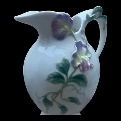 Buy FRANZ Porcelain Sweet Pea Design Vase Or Pitcher FZ00411 New Boxed Vgc 8.7”H • 85£
