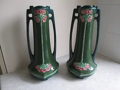 Buy Art Nouveau Pair Of Stylised Secession Vases C.1905 • 125£